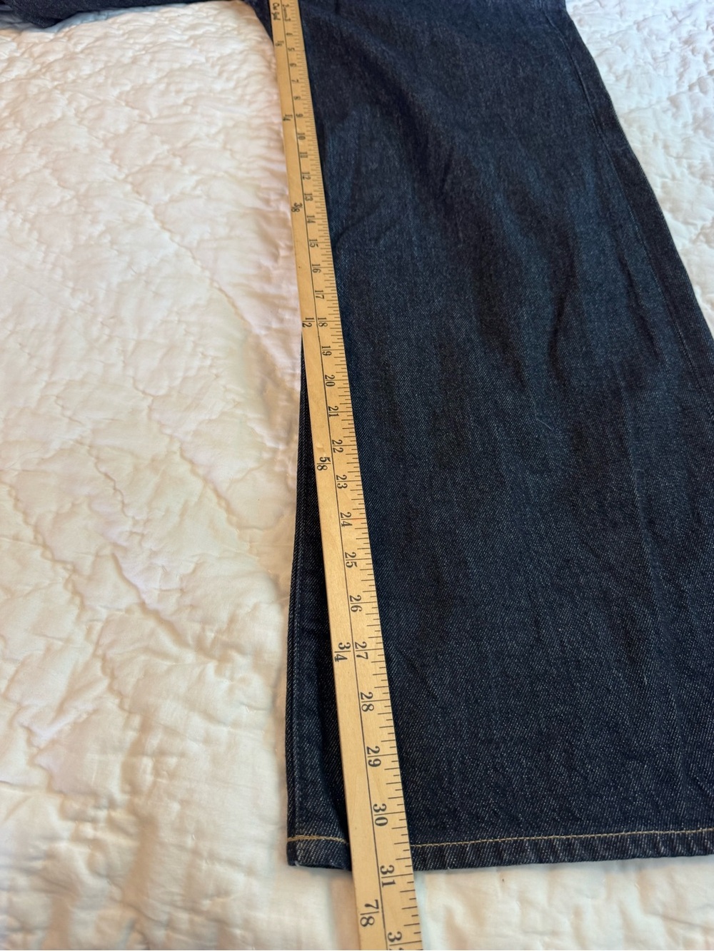 J. Crew Dark Blue Wide Leg Jeans with Front Patch Pockets - Picture 6 of 9